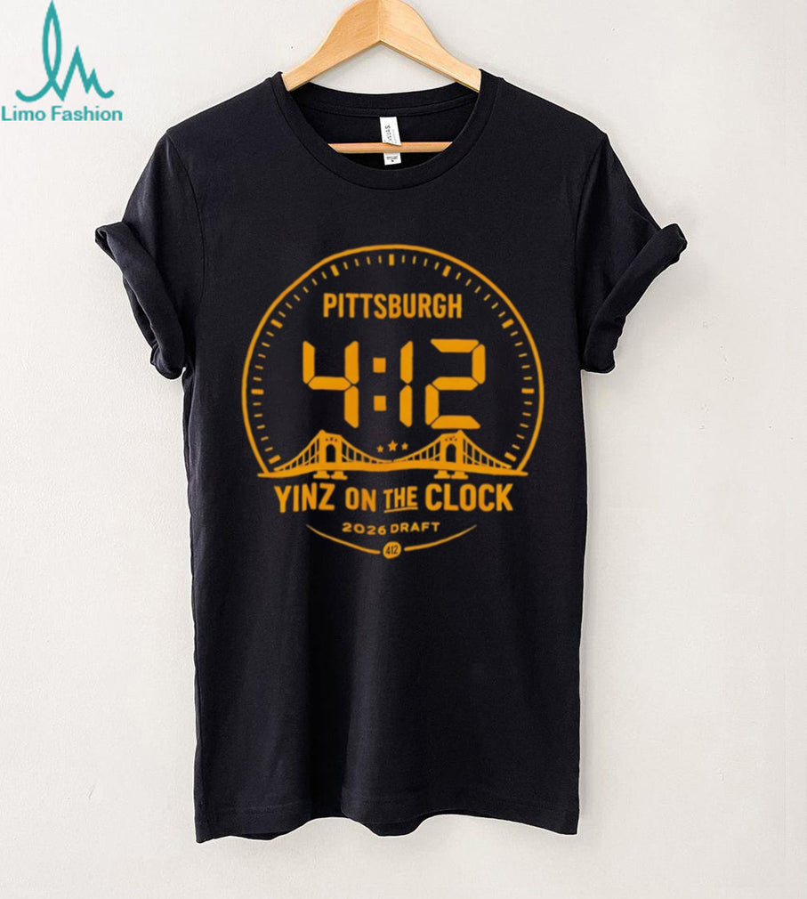 Pittsburgh Yinz On The Clock 412 Digital Draft 2026 T Shirt