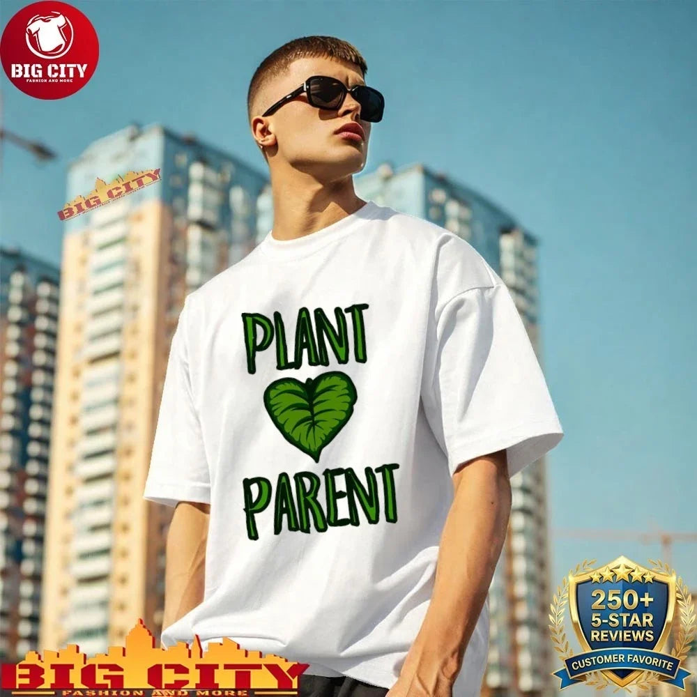 Plant Parent With Leaf Heart Shirt