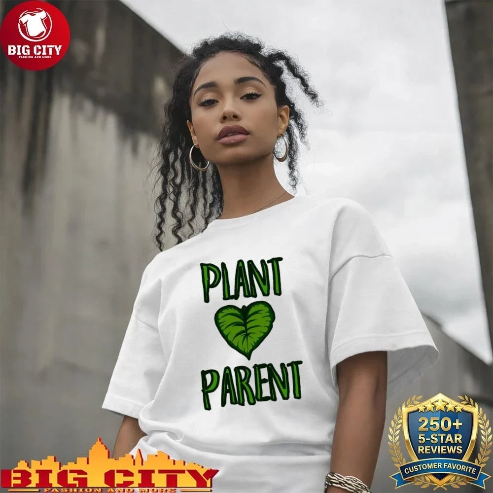 Plant Parent With Leaf Heart Shirt