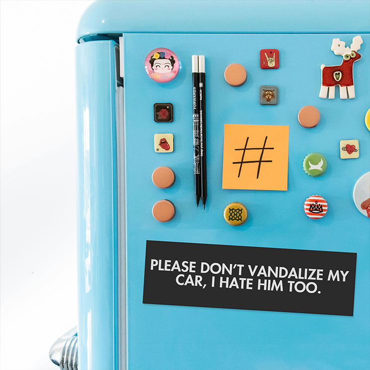 Please Don’t Vandalize My Car I Hate Him Too Car Magnet