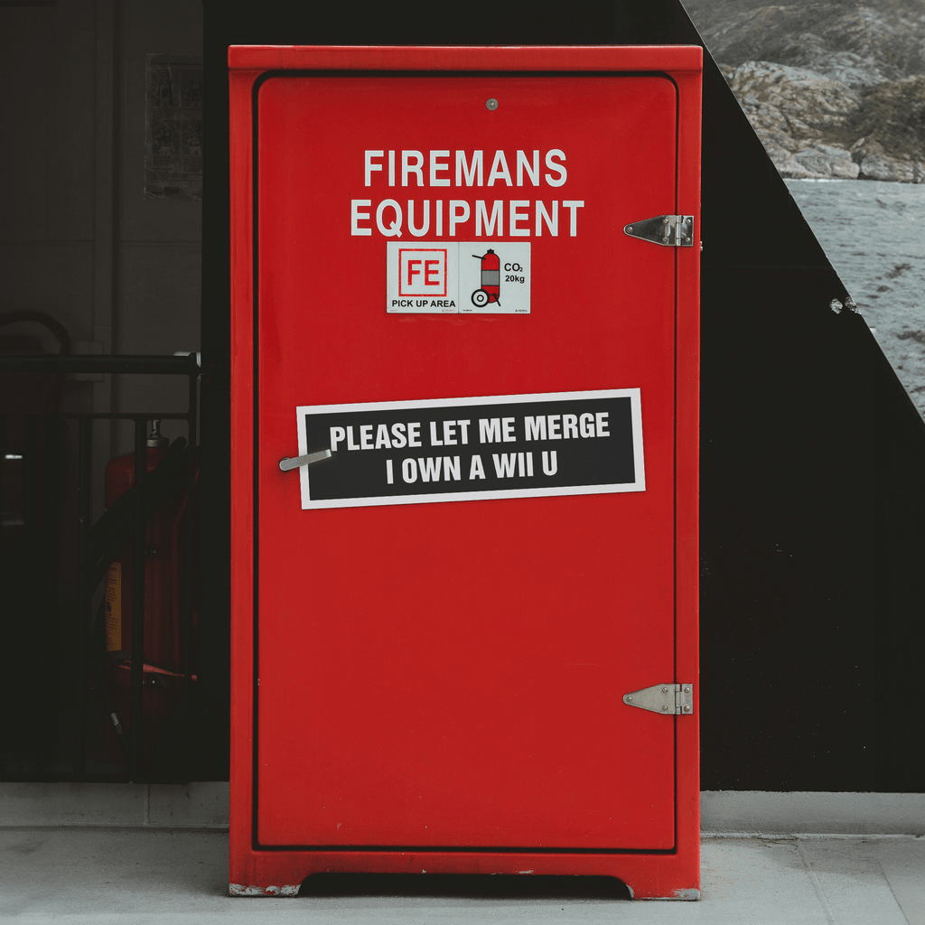Please Let Me Merge I Own A Wii U Car Magnet