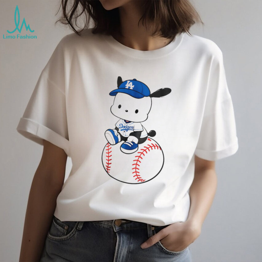Pochacco LA Dodgers Baseball Mascot Graphic T Shirt