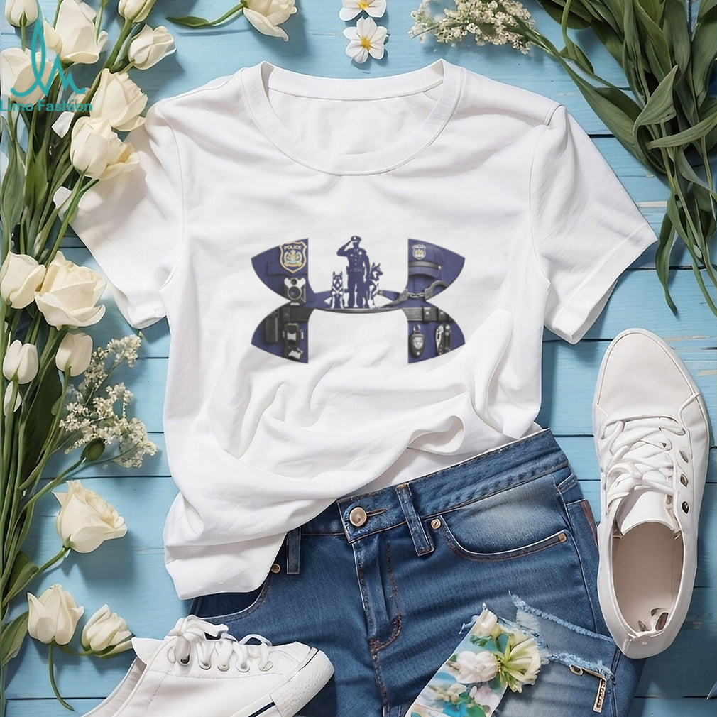 Police K9 Unit Officer Salute Support Logo Graphic T Shirt