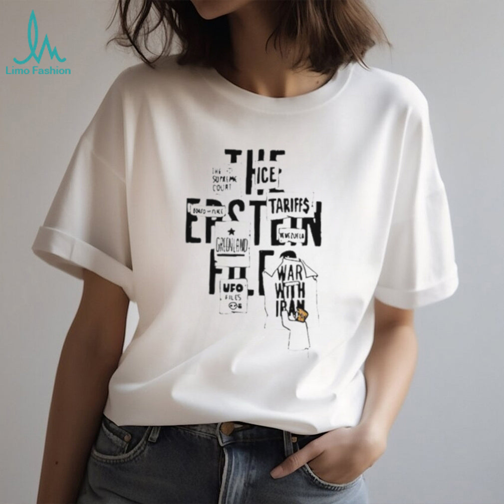 Political Satire News Headlines Collage White Cotton T Shirt