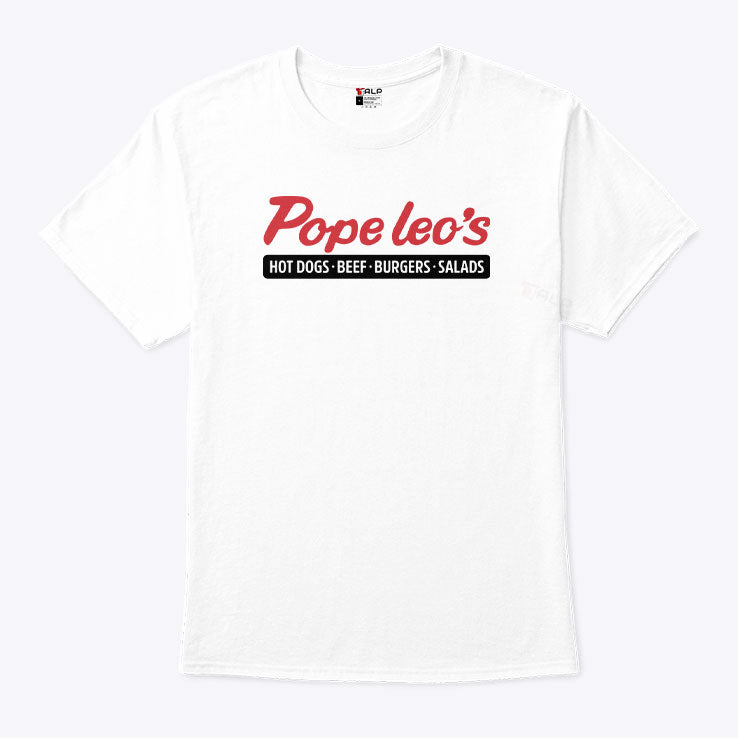 Pope Leo’s Hot Dogs Beef Burgers Salads Shirt