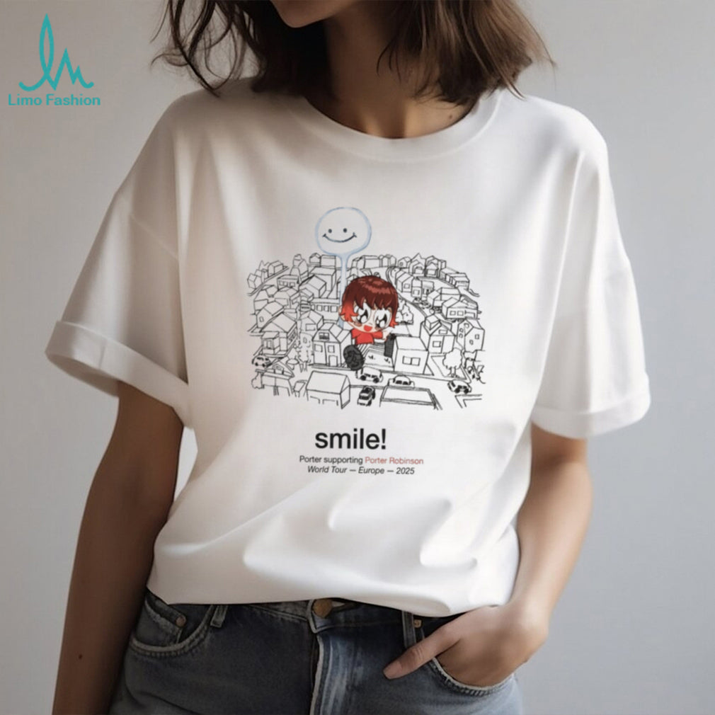 Porter Robinson Smile! World Tour Europe 2025 Concert T Shirt