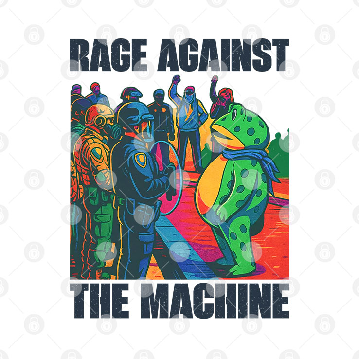 Portland Frog Anti-ICE Rage Against The Machine Shirt