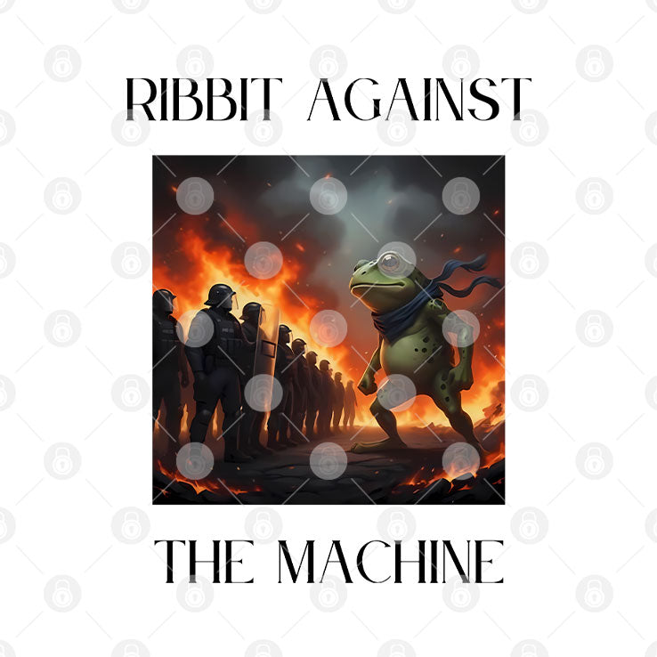 Portland Frog Protest Ribbit Against The Machine Shirt