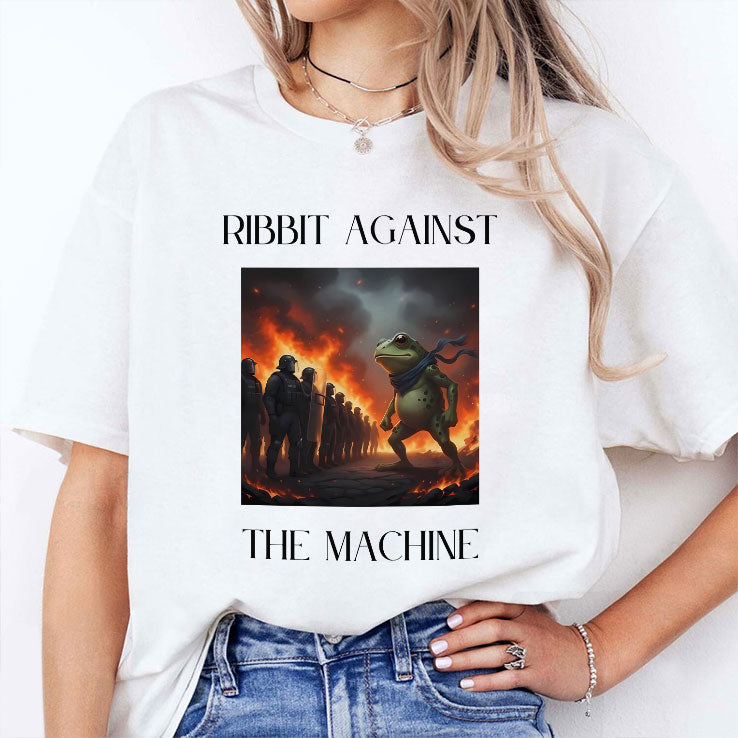Portland Frog Protest Ribbit Against The Machine Shirt
