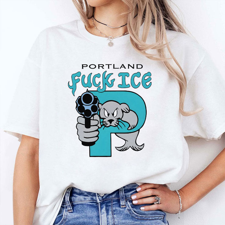 Portland Fuck ICE T Shirt