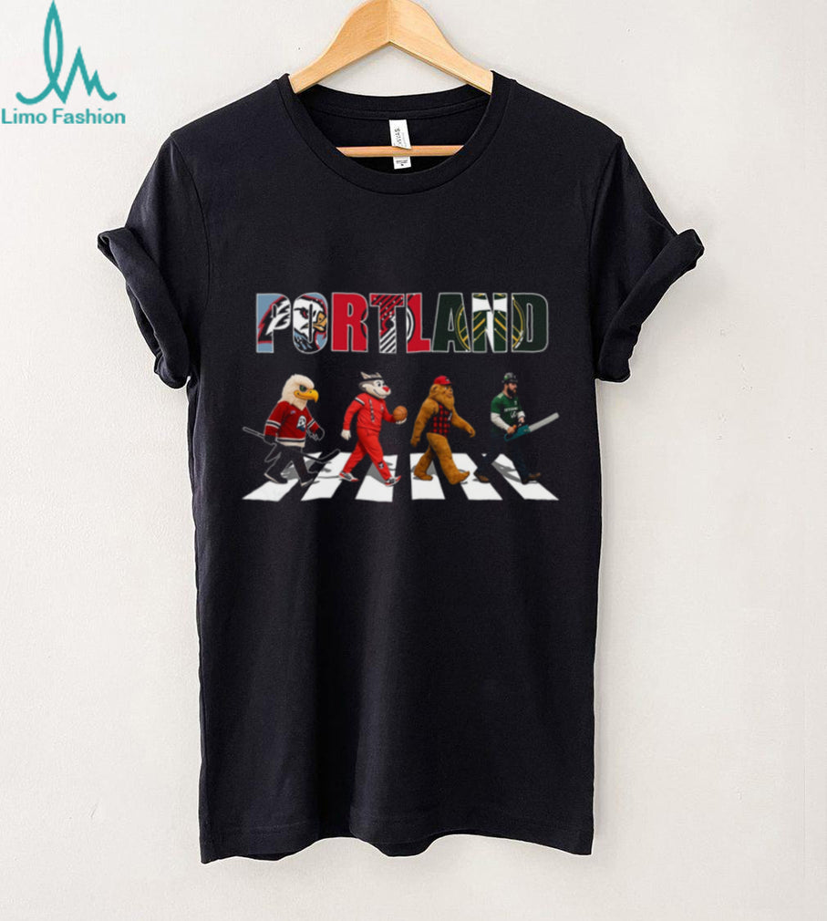 Portland Sports Teams Mascots Abbey Road Walking Shirt