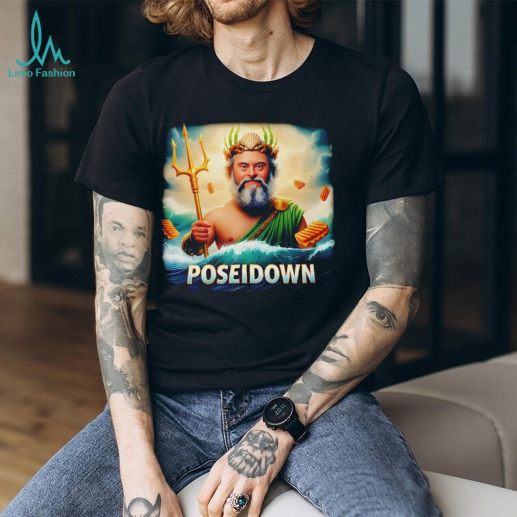 Poseidown Greek God Down Syndrome Awareness Humor T Shirt