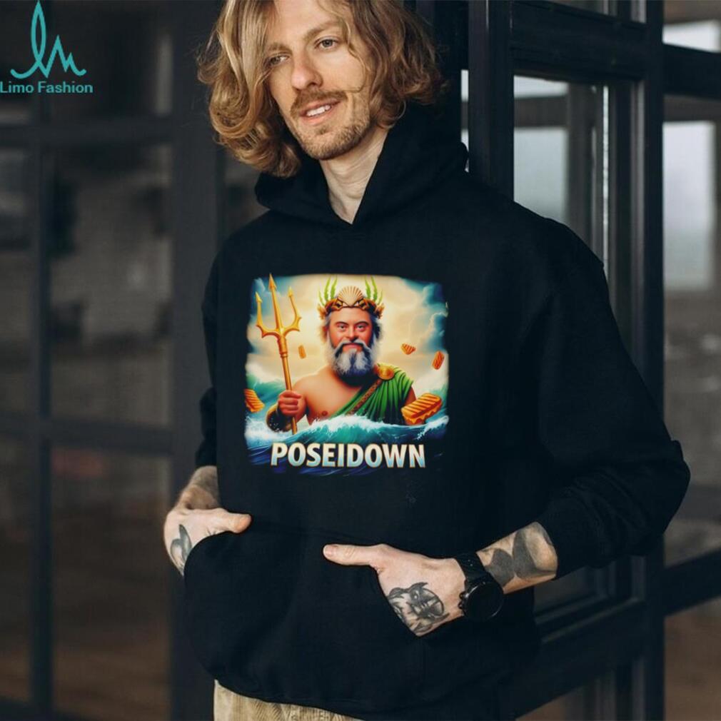 Poseidown Greek God Down Syndrome Awareness Humor T Shirt