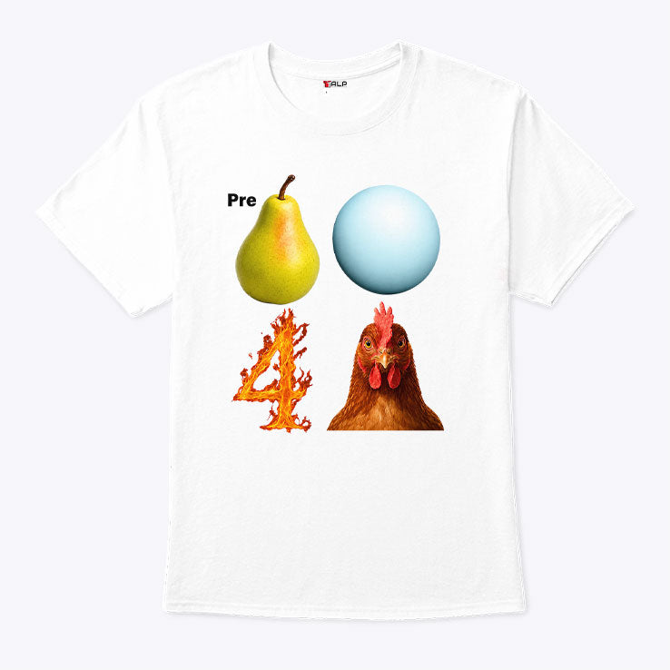 Pre Pear Blue Planet Fire Four Chicken Parody T Shirt