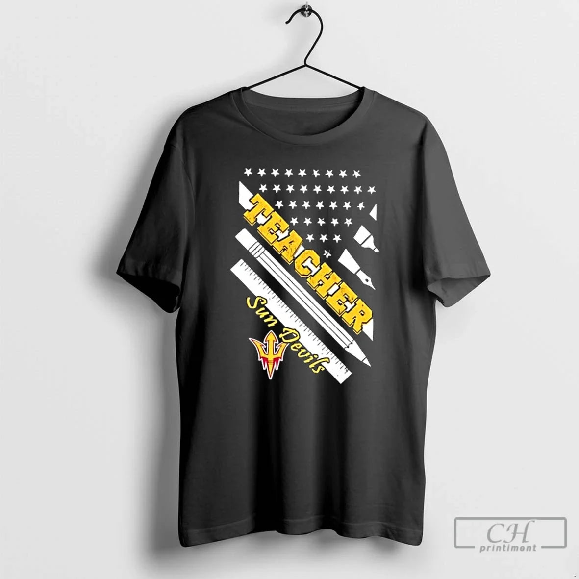Arizona State Sun Devils X Teacher American Flag T-Shirts
