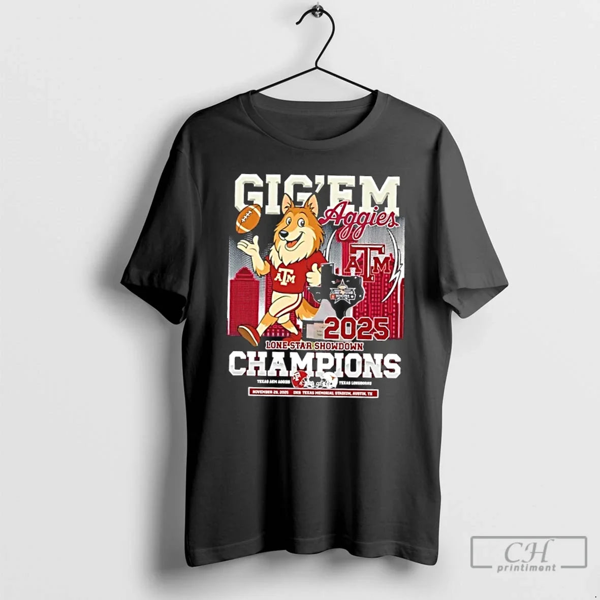 Lone Star Showdown Champions Gig Em Texas Am Aggies Vs Texas Longhorns T-Shirts