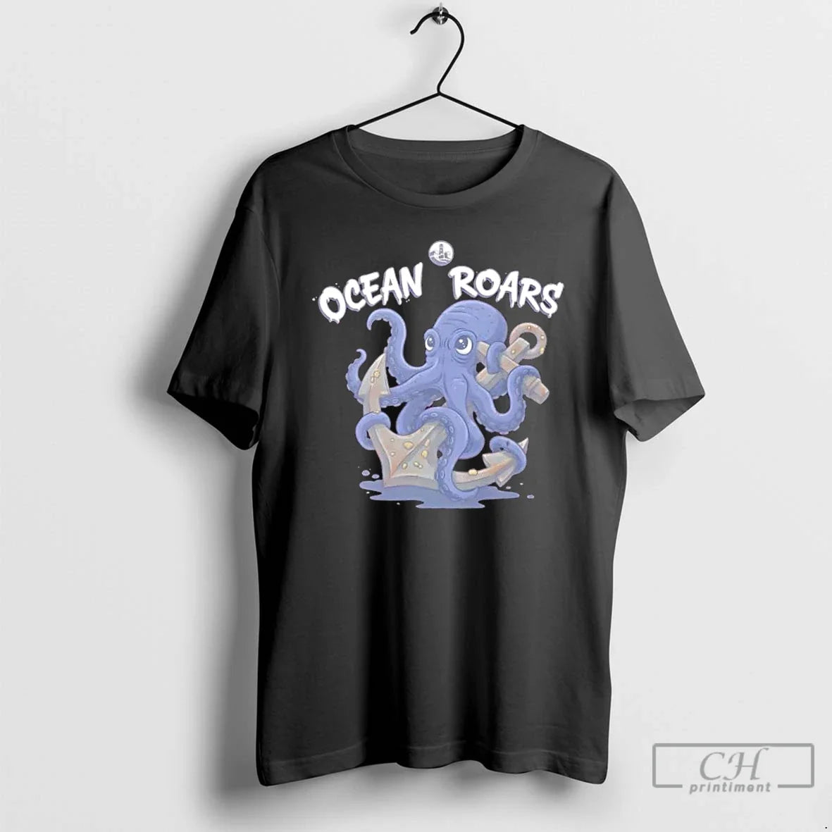 Ocean Roars Octopus Cute Nautical Marine Life Anchor T-Shirts