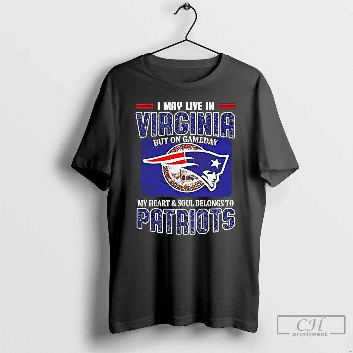 Gameday My Heart Soul Belongs Patriots I May Live Virginia T-Shirts