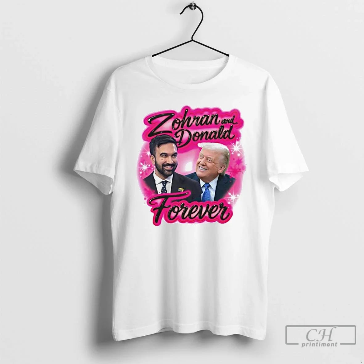 Zohran Donald Forever Airbrush Ornaments T-Shirts