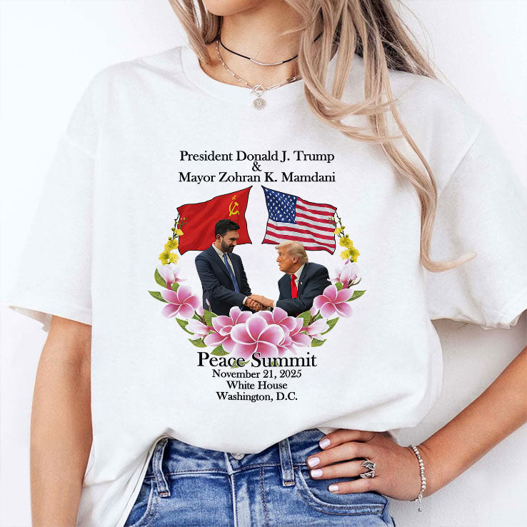 President Trump And Zohran Mamdani Peace Summit November 21, 2025 T Shirt