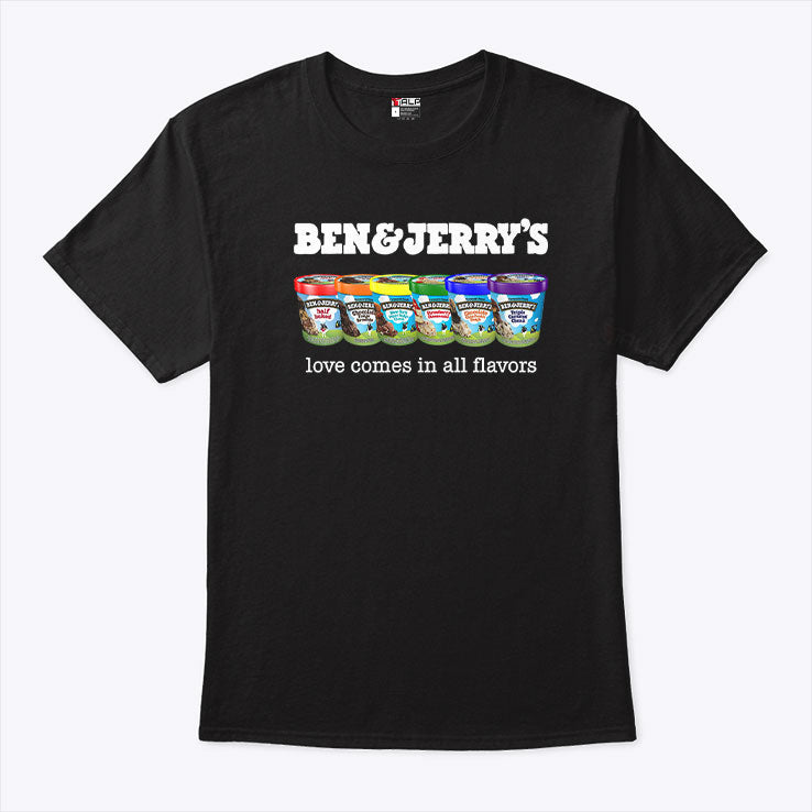Pride Ben And Jerry’s Love Comes In All Flavors T Shirt