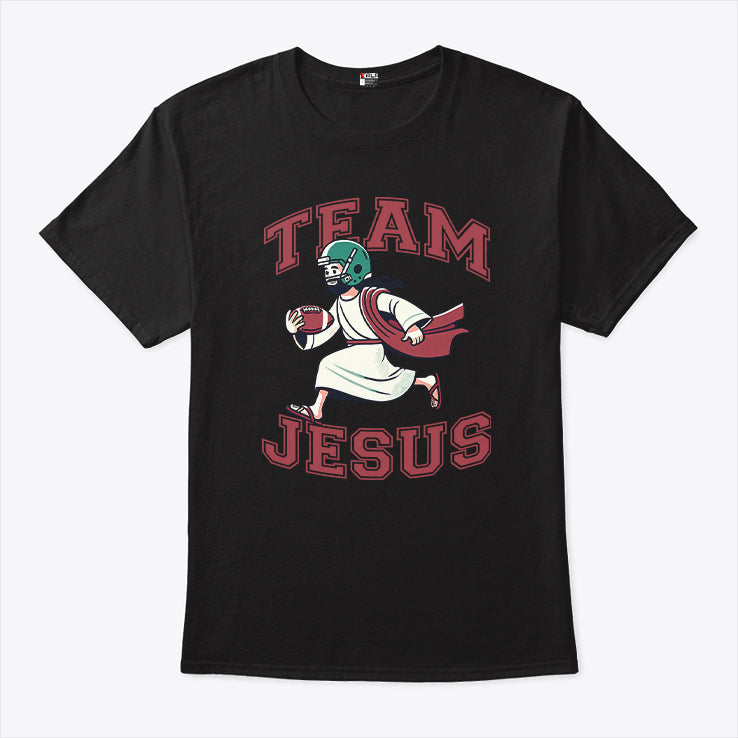 Team Jesus Football Lover Christian Faith Bible T Shirt