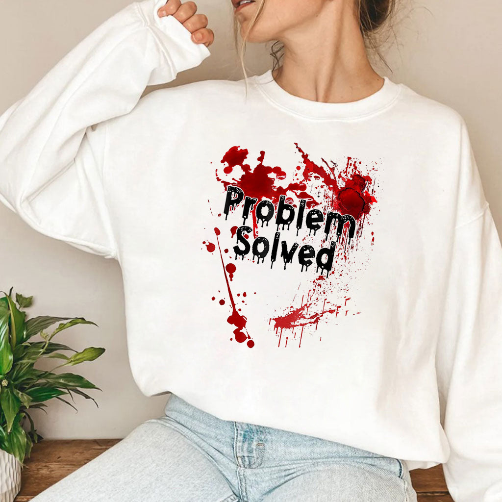 Problem Solved Bloody Halloween Shirt