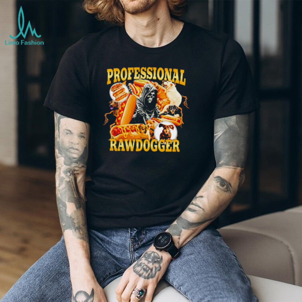 Professional Rawdogger Funny Grim Reaper Hot Dog T Shirt