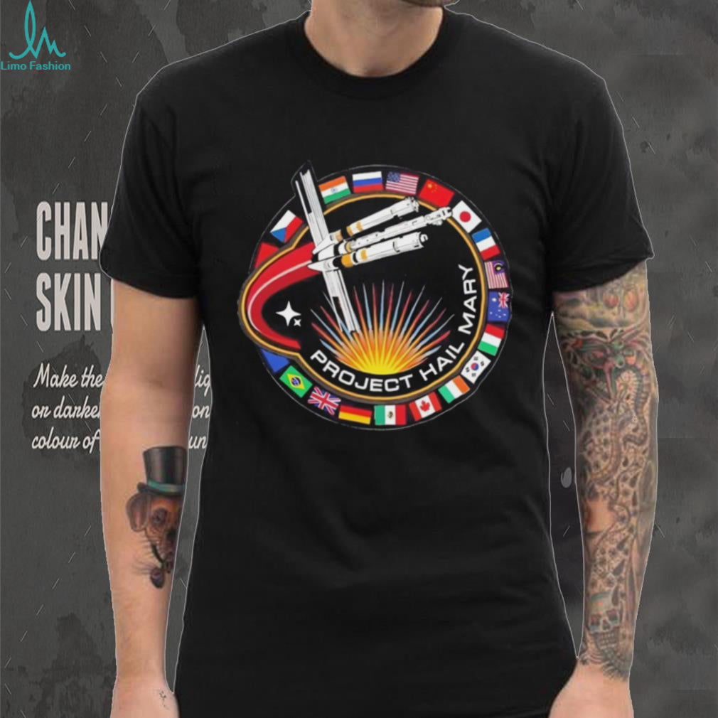 Project Hail Mary Andy Weir Sci Fi Book Fan Art Mission Patch T Shirt