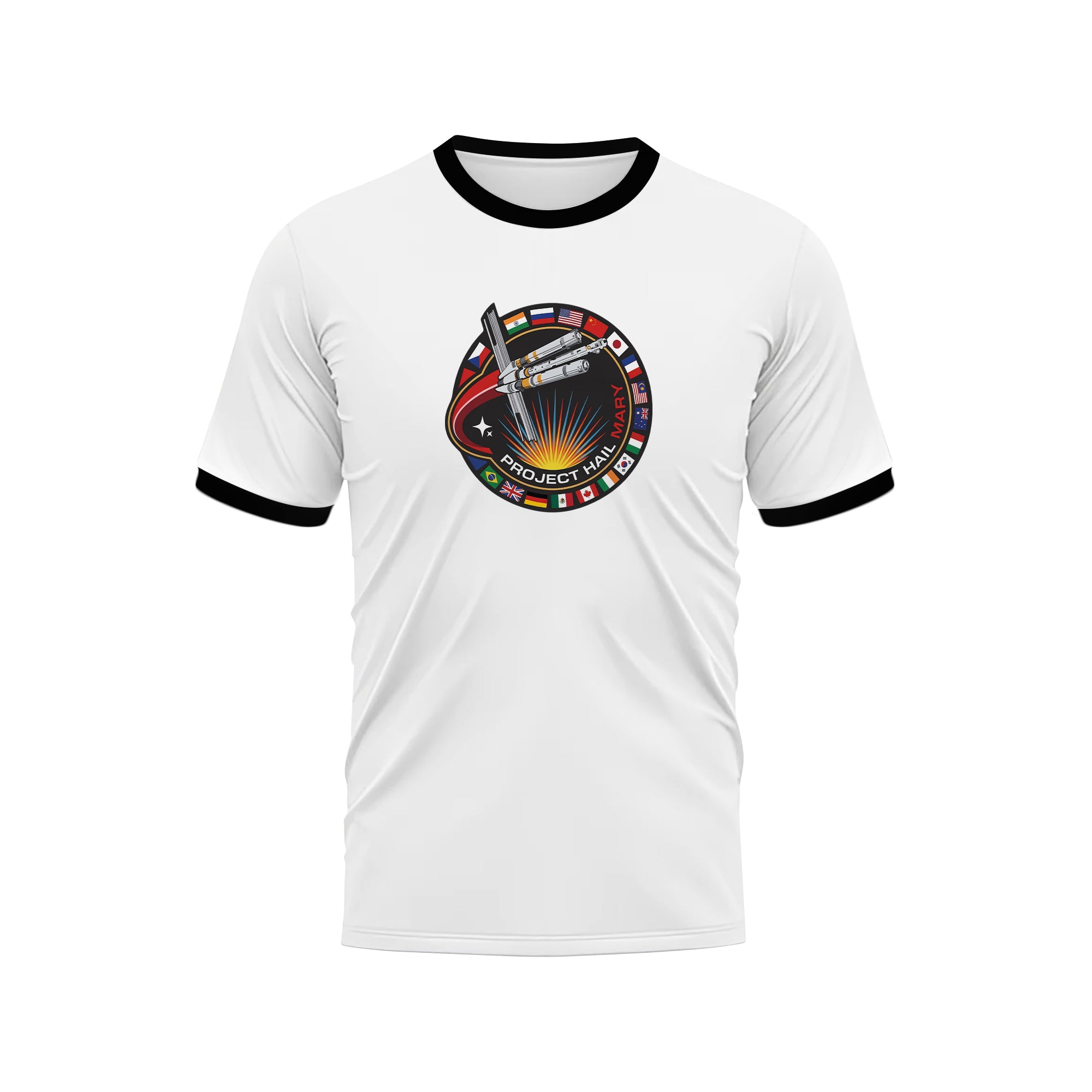 Project Hail Mary Mission Patch Ringer Tee