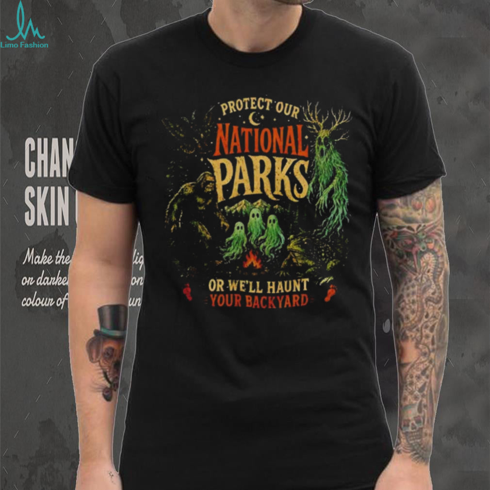 Protect Our National Parks Mothman Cryptid Weirdcore Horror shirt