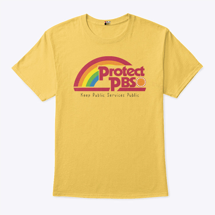 Protect PBS Rainbow Keep Public Service Public T Shirt