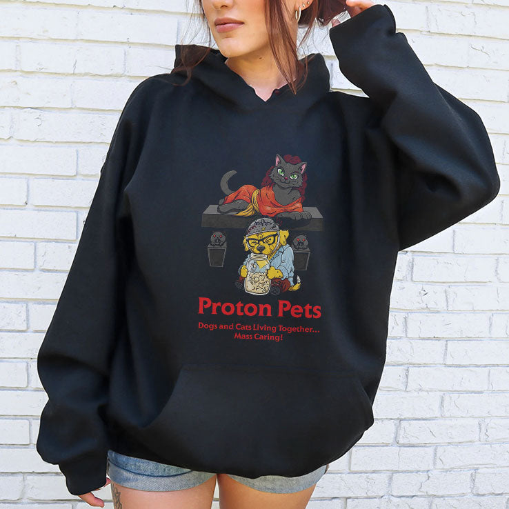 Proton Pets Dogs And Cats Living Together Mass Caring Shirt