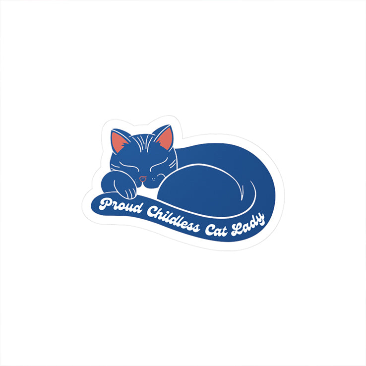 Proud Childless Cat Lady Kamala Harris Sticker