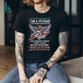 Proud US Veteran DD214 Oath Never Ends T Shirt with Eagle & Barbwire