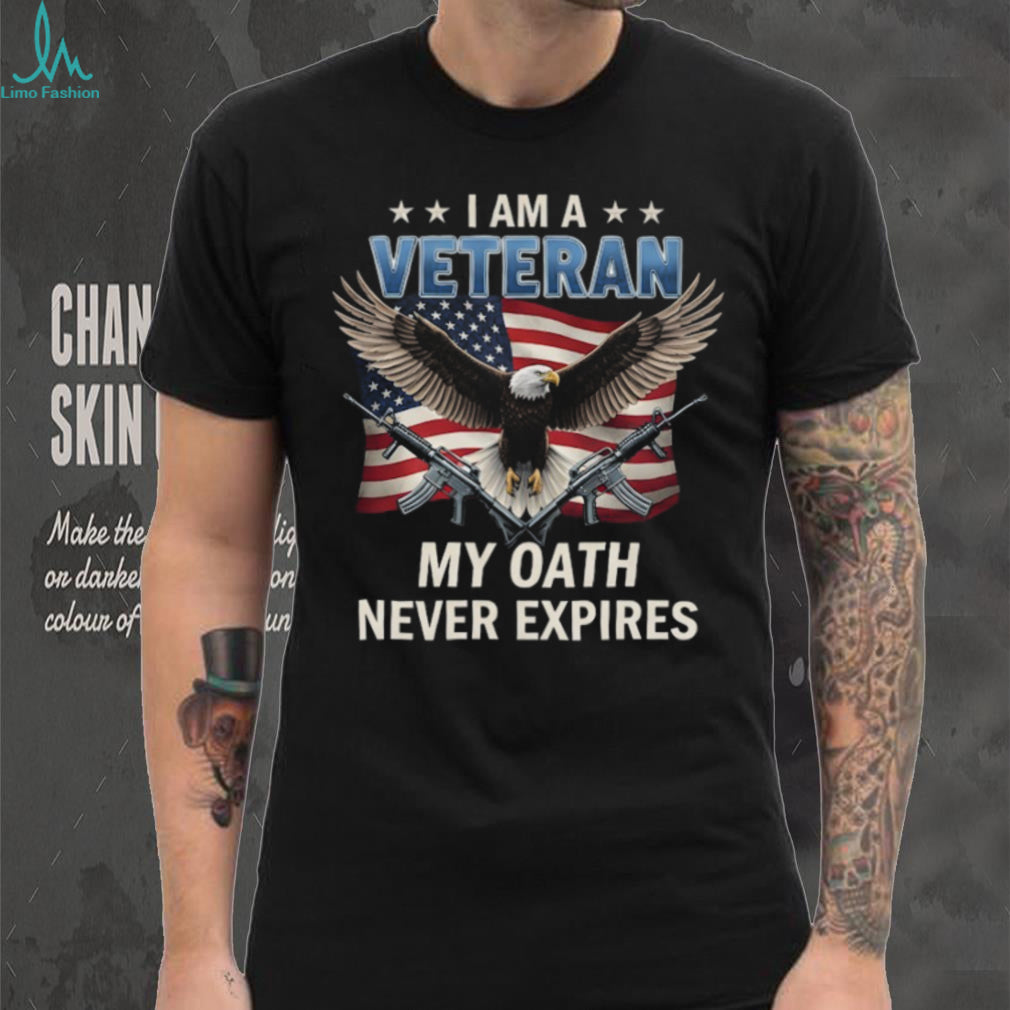 Proud US Veteran My Oath Never Expires American Eagle T Shirt