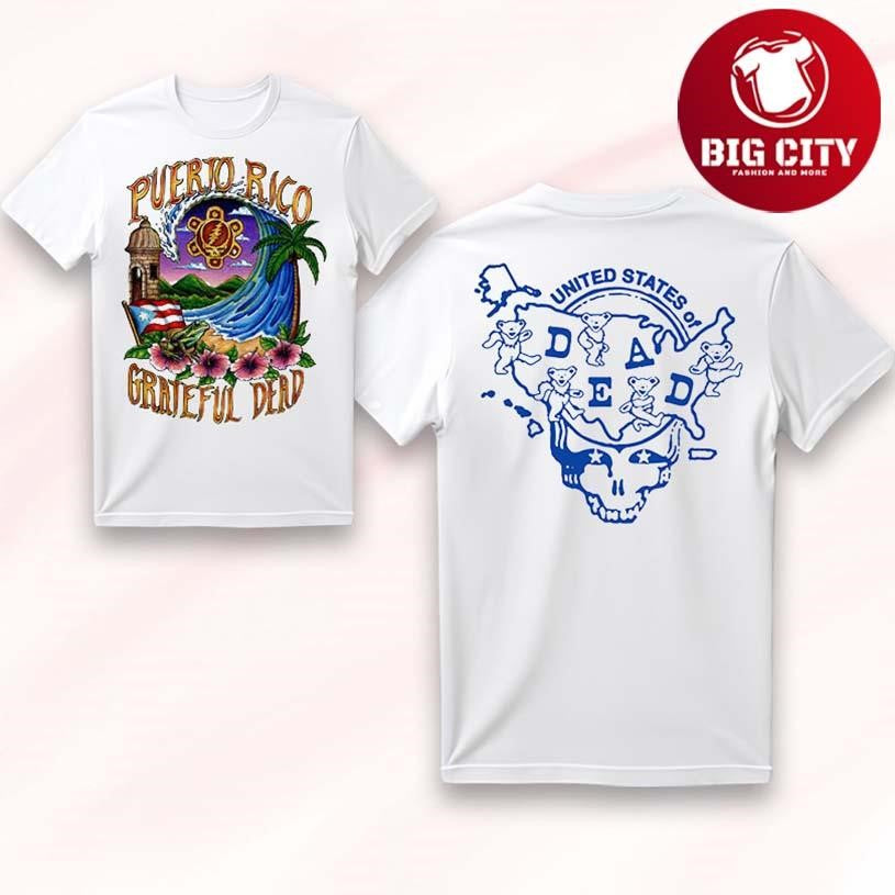 Puerto Rico United States of Dead Two Sided Shirt