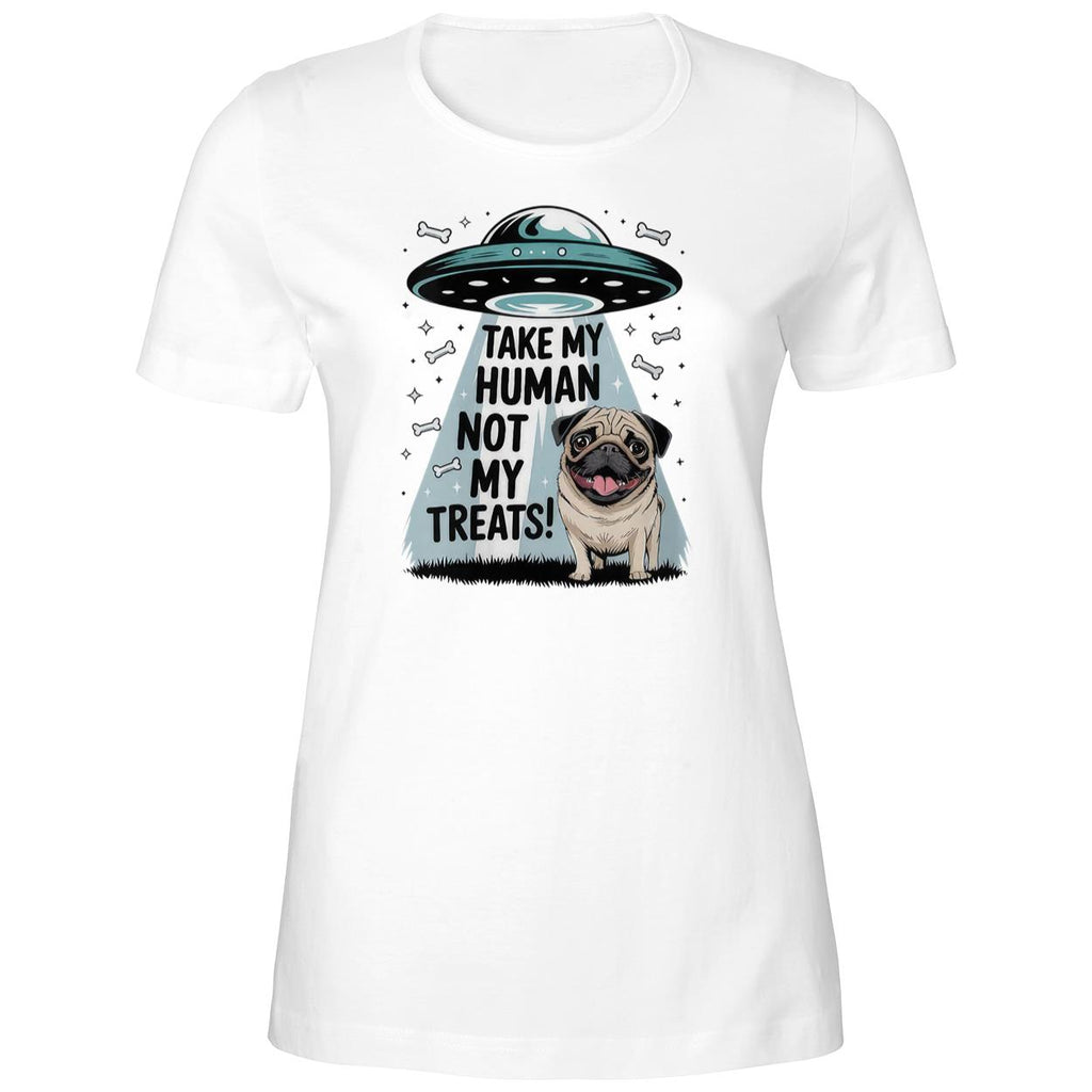 Pug Take My Human Not My Treats Alien Shirt