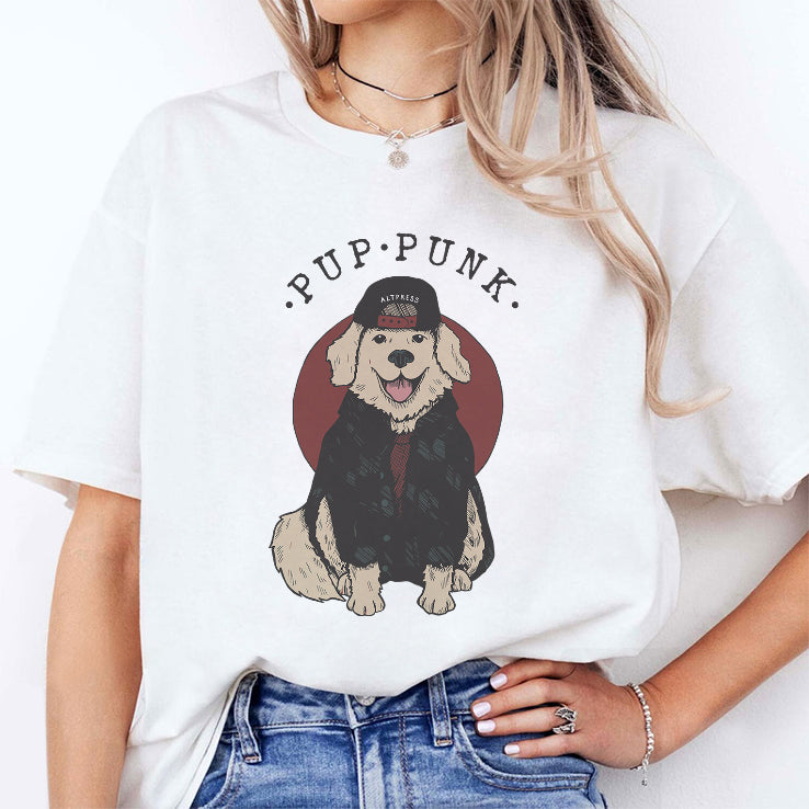 Pup Punk Funny Dog T Shirt