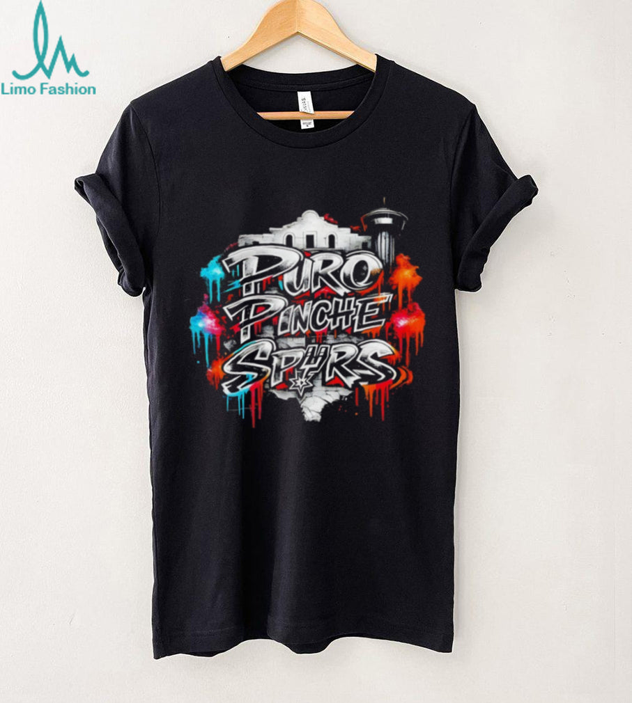Puro Pinche Spurs Graffiti Alamo City Basketball Fan T Shirt