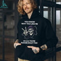 Purple Hooded Skeleton “Fuckin Krazy Too” Peace Sign Tee