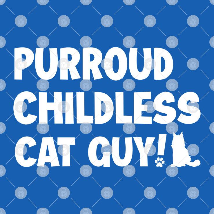 Purroud Childless Cat Guy T Shirt