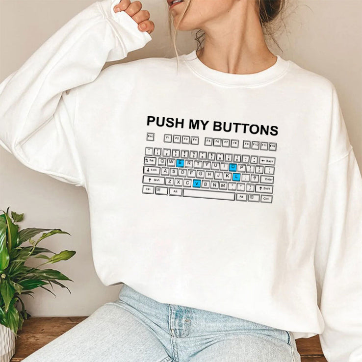 Push My Buttons Keyboard Boobs T Shirt