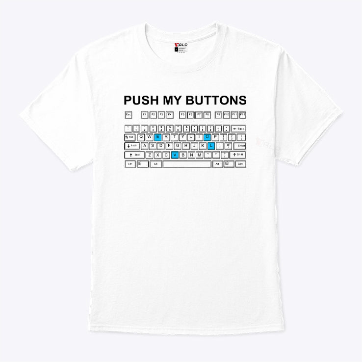 Push My Buttons Keyboard Boobs T Shirt