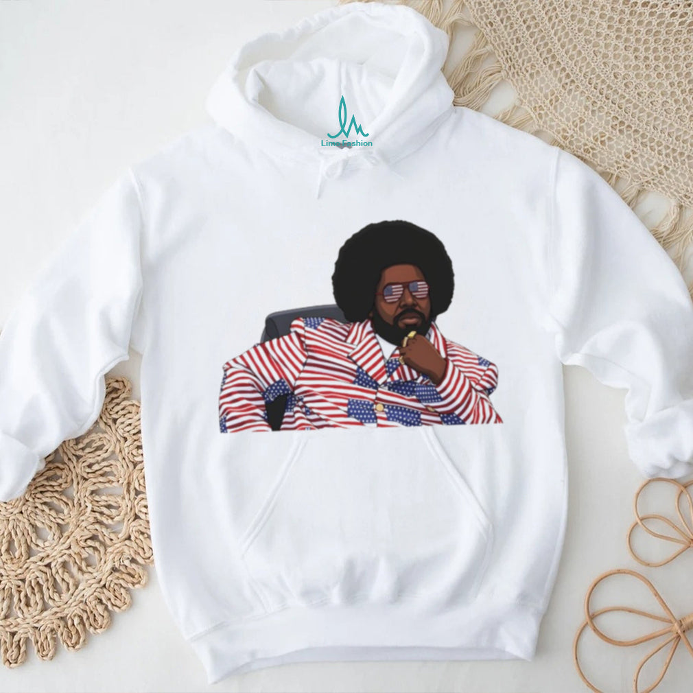 Questlove American Flag Suit Illustration Graphic T Shirt