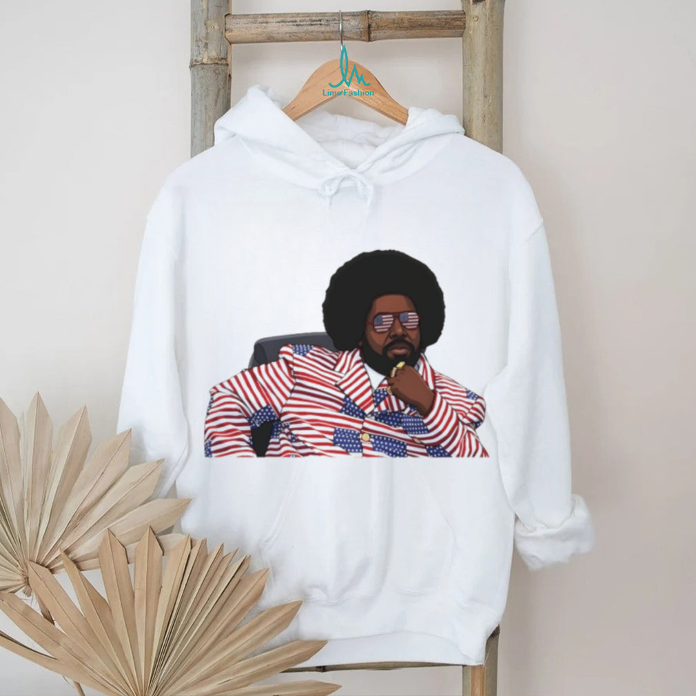 Questlove American Flag Suit Illustration Graphic T Shirt