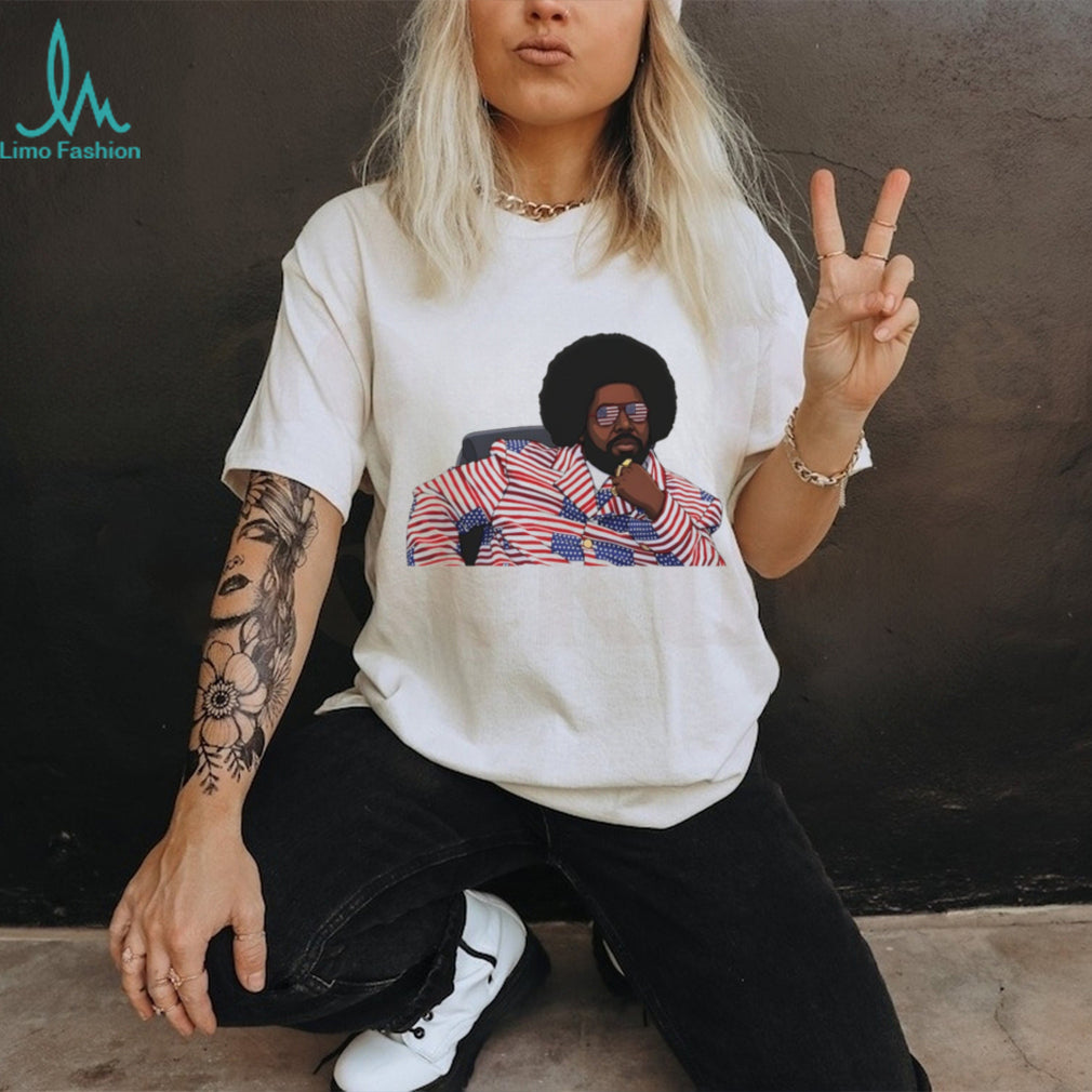 Questlove American Flag Suit Illustration Graphic T Shirt