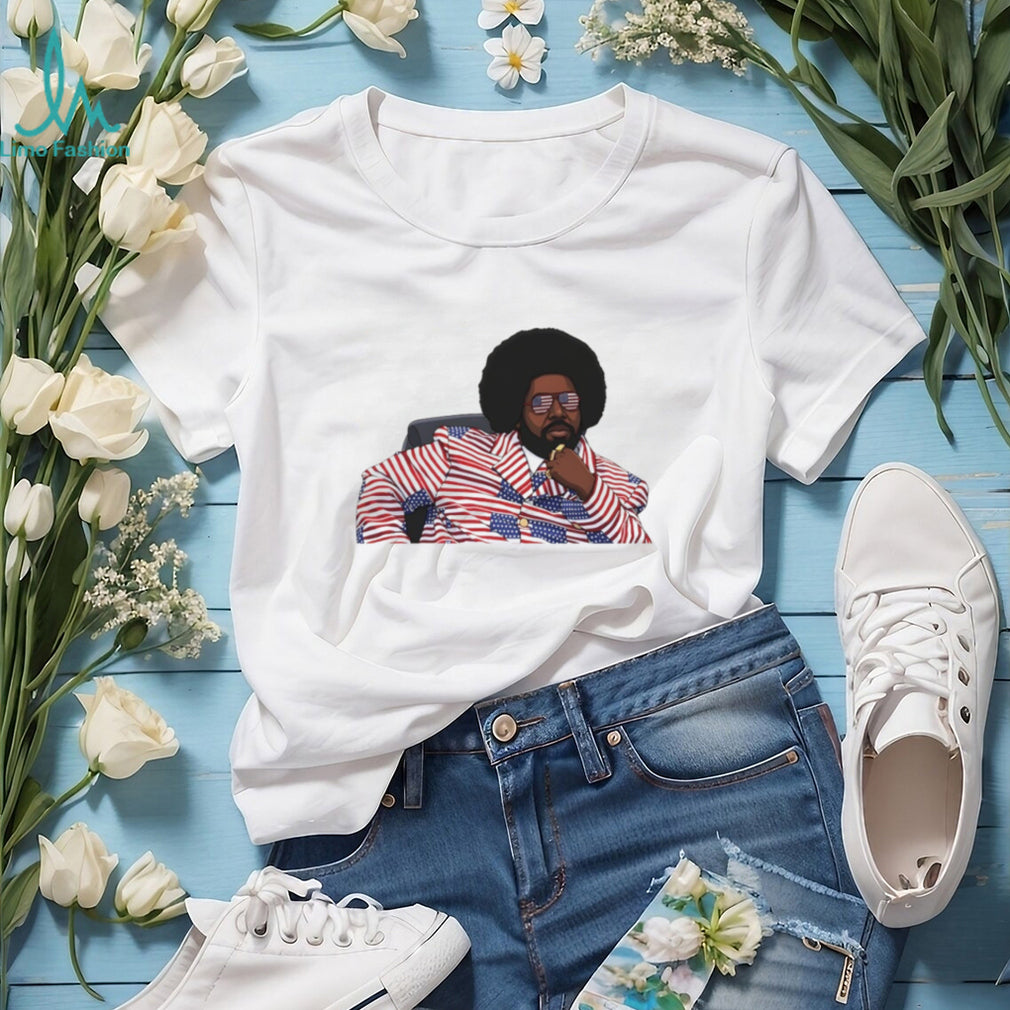 Questlove American Flag Suit Illustration Graphic T Shirt
