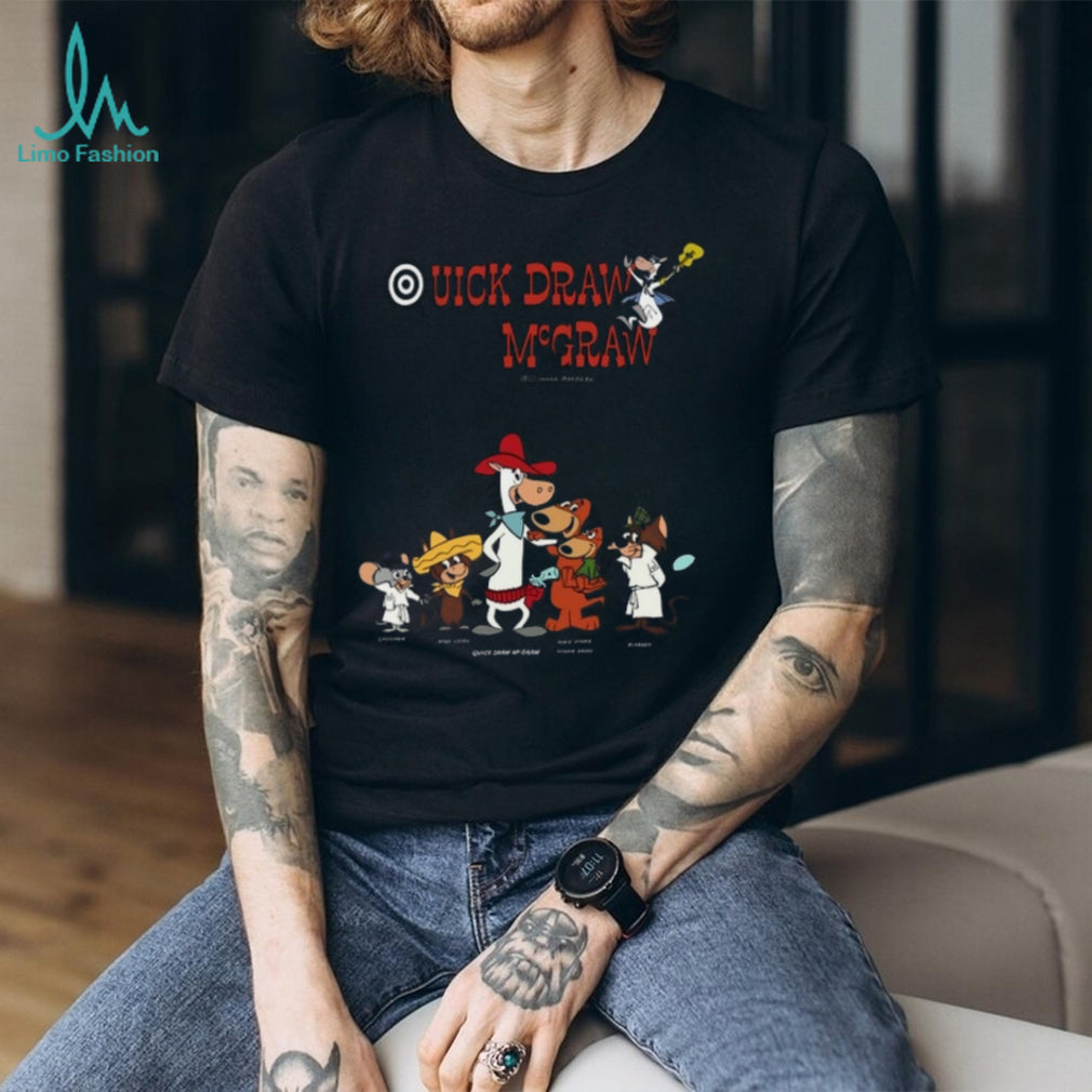 Quick Draw McGraw Western Cartoon Cast Retro T Shirt