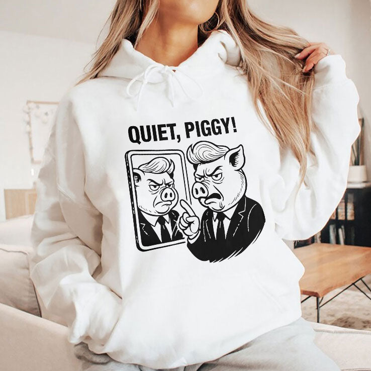Quiet Piggy Pointing Angrily Anti Trump T Shirt